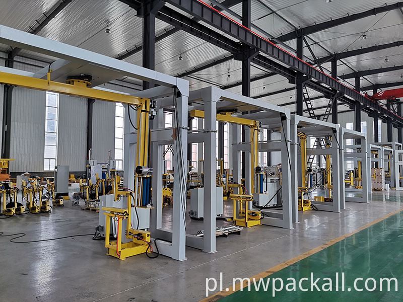 W pełni automatyczna owijarka / owijarka / automatyczna owijarka do palet z ramieniem obrotowym